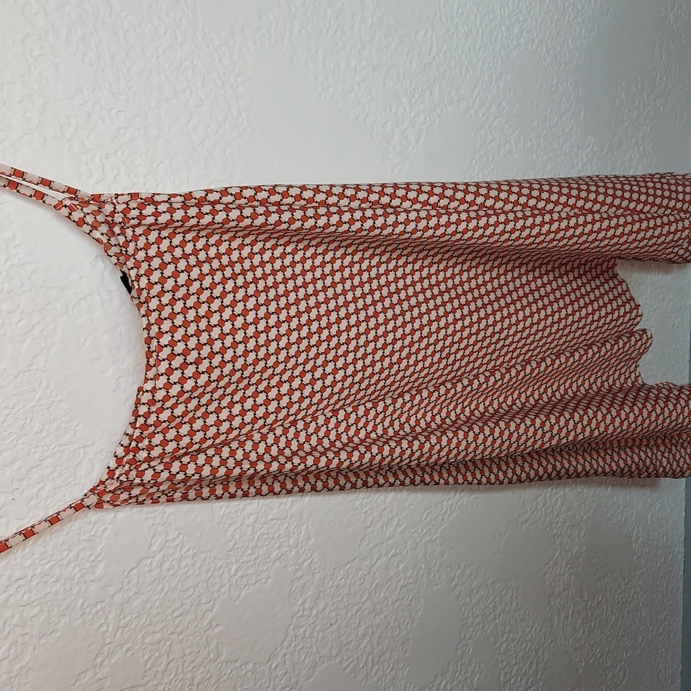 DKNY Awesome summer blouse in orange & cream